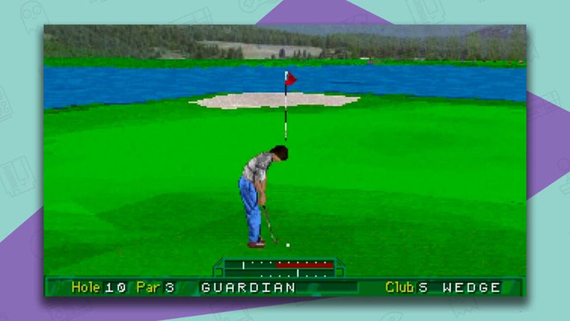 Golf Magazine: 36 Great Holes Starring Fred Couples gameplay 32x - Golfer preparing to putt on the green
