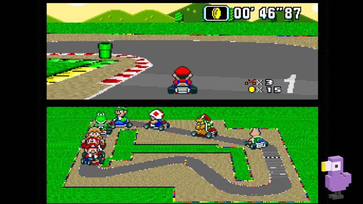 Super Mario Kart gameplay SNES