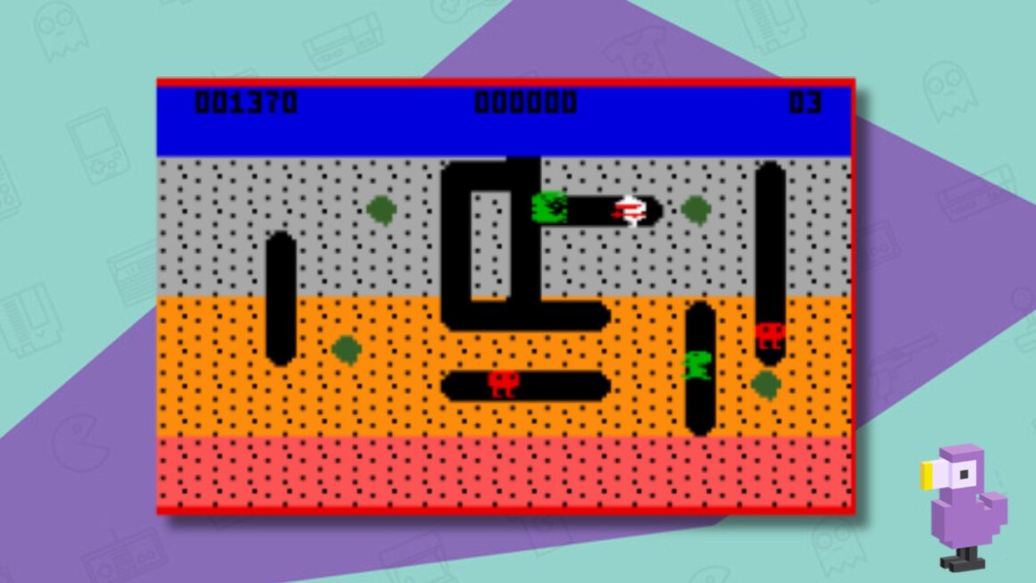 Dig-Dug (1982) gameplay