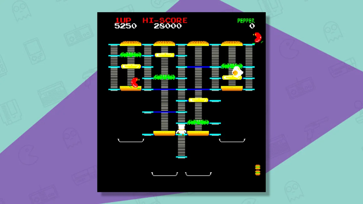 Burger Time (1982) gameplay