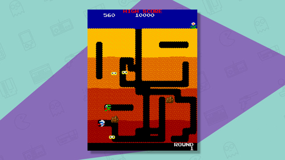 Dig Dug (1982) gameplay