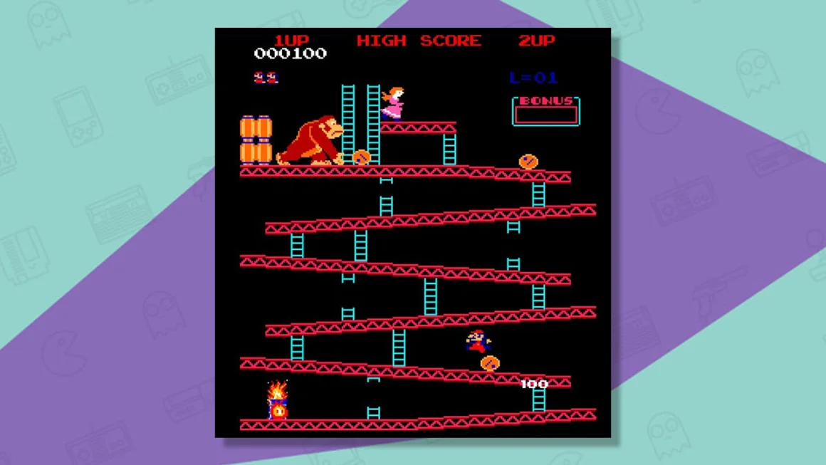 Donkey Kong gameplay (1981)