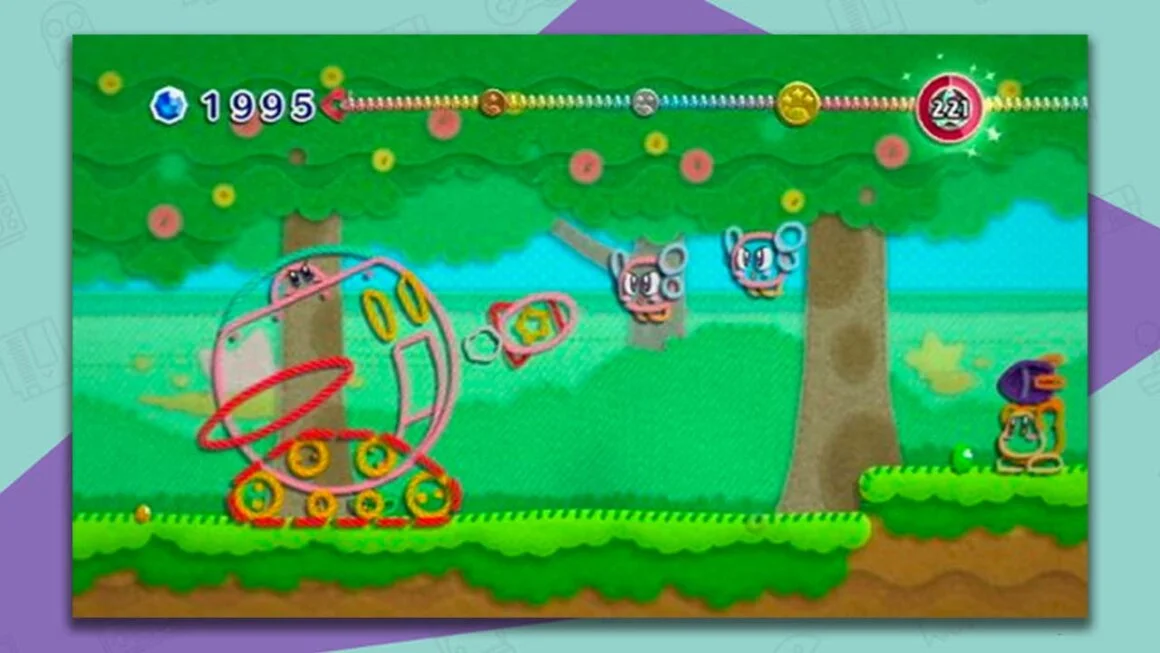 Kirby's Epic Yarn gameplay