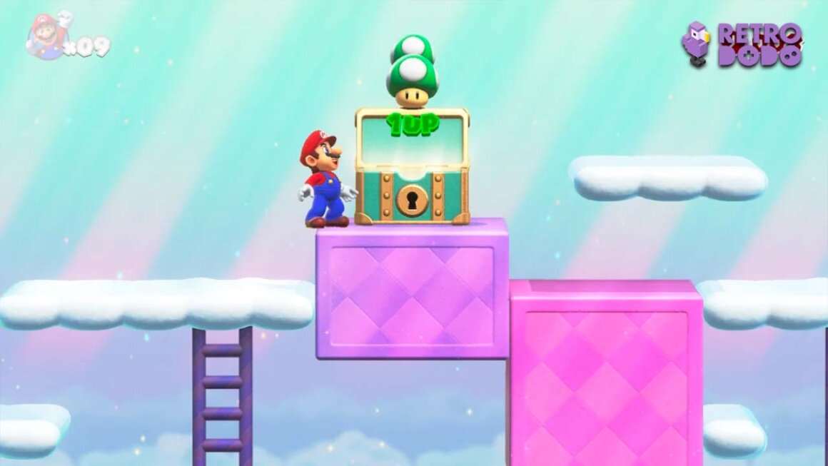 Mario gets a 1up in Mario Vs Donkey Kong.