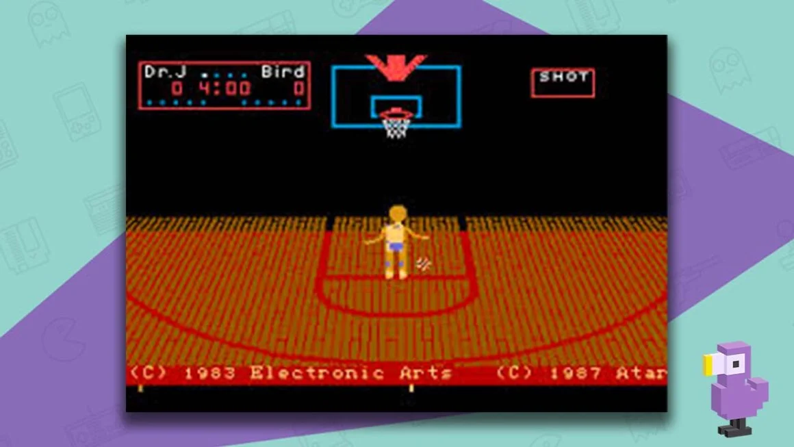 One on One: Dr. J vs. Larry Bird gameplay