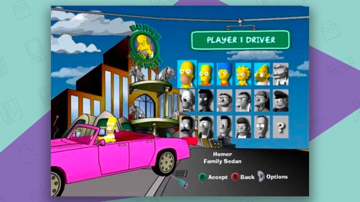 The Simpsons: Road Rage gameplay