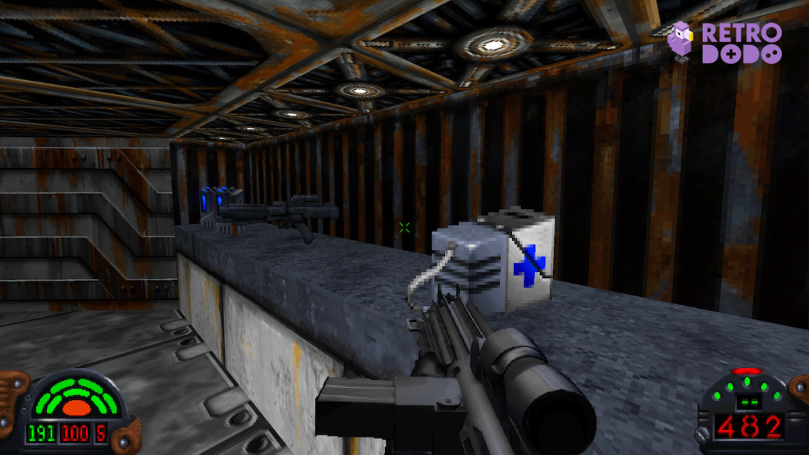 Star Wars: Dark Forces Remastered health pack with gun pointing