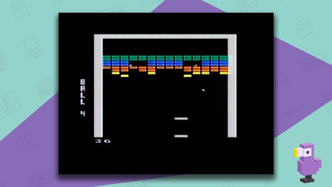 Super breakout game play Atari 5200