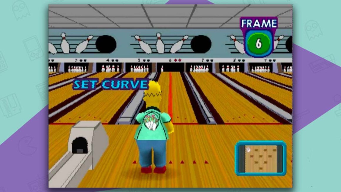 The Simpsons Bowling gameplay