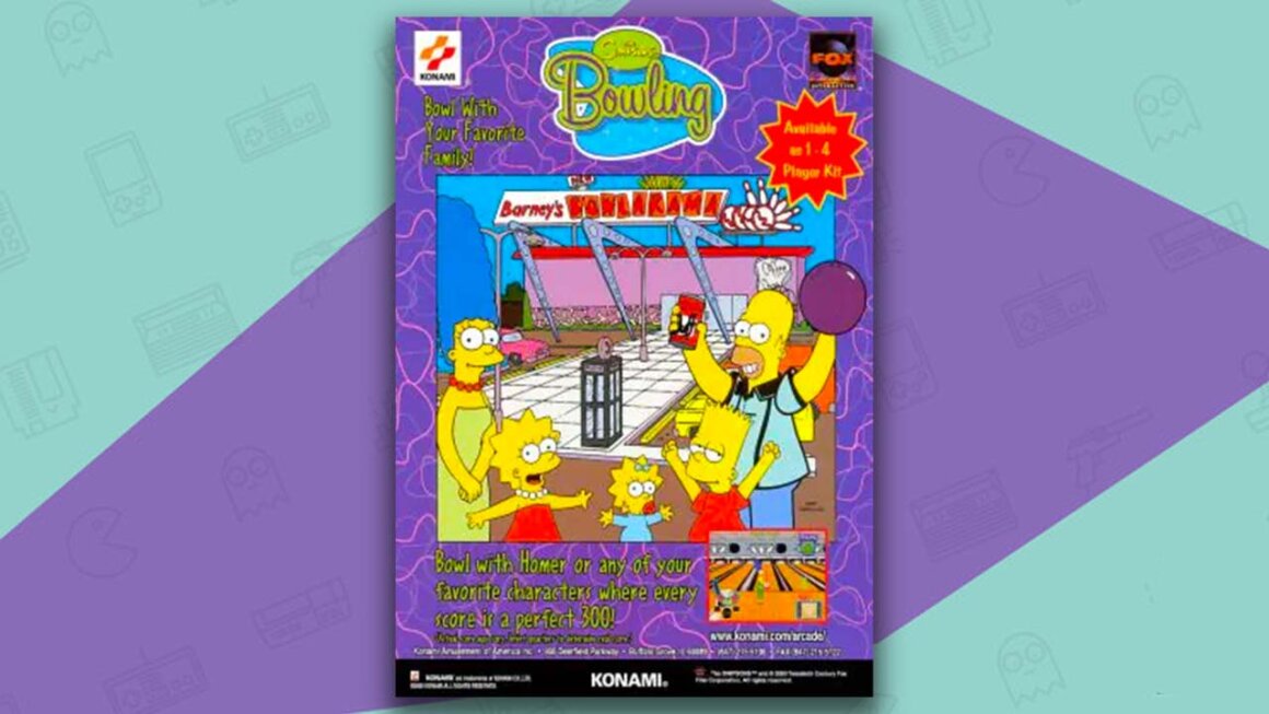 The Simpsons Bowling arcade poster