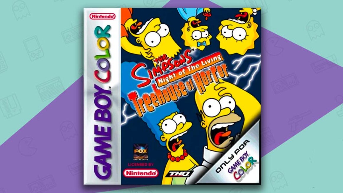 The Simpsons: Night Of The Living Treehouse of Horror GBC game box