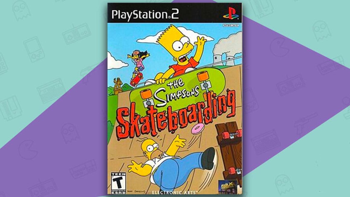 The Simpsons Skateboarding PS2 case