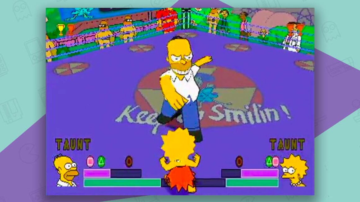 The Simpsons Wrestling gameplay