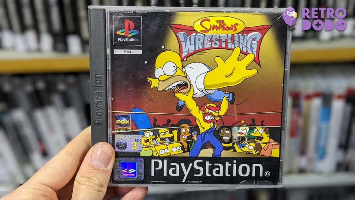 The Simpsons Wrestling PS1 case