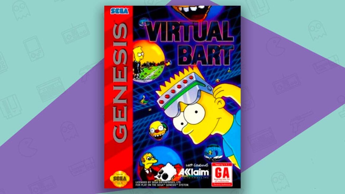 Virtual Bart Sega Genesis game case
