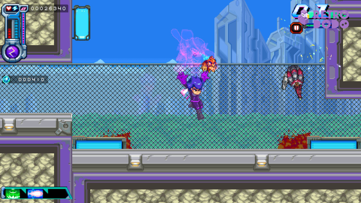 Berserk Boy is reminiscent of Mega Man - gameplay showing Beserk Boy jumping