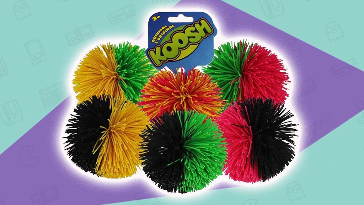 Koosh balls in various colours