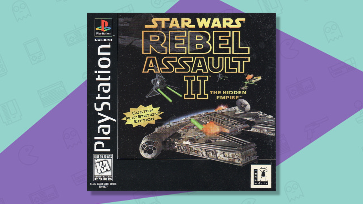 Star Wars Rebel Assault II: The Hidden Empire PS1 game case