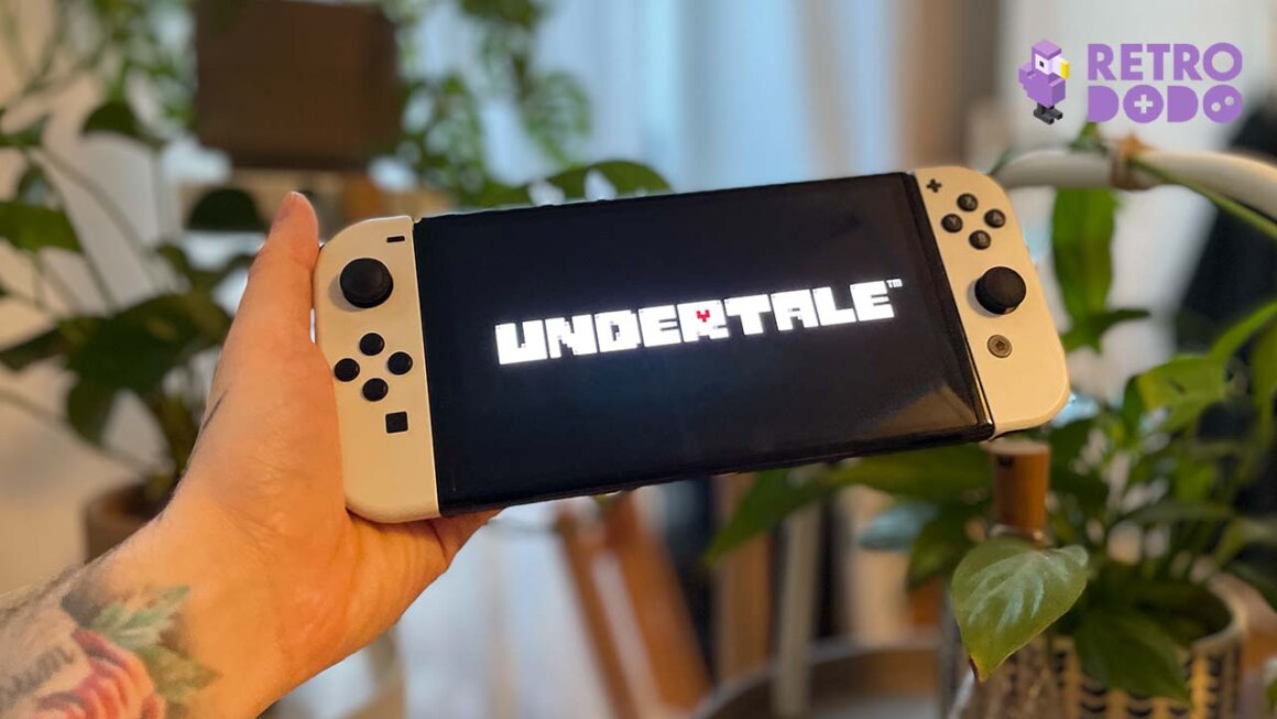 Seb's switch with the loading screen for Undertale