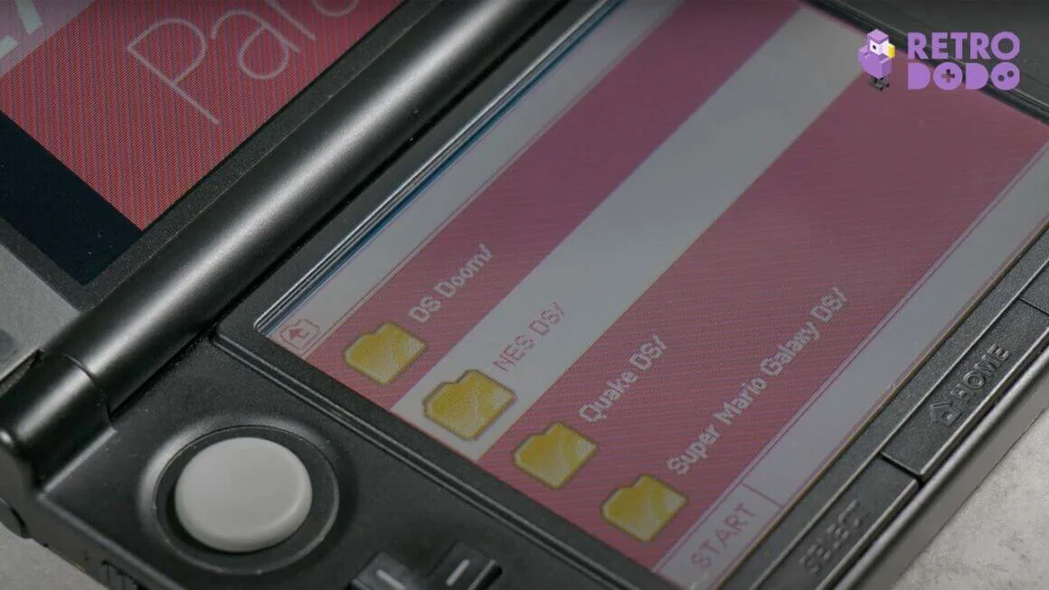 A 3DS showing files from the EZ Flash Drive Parallel software