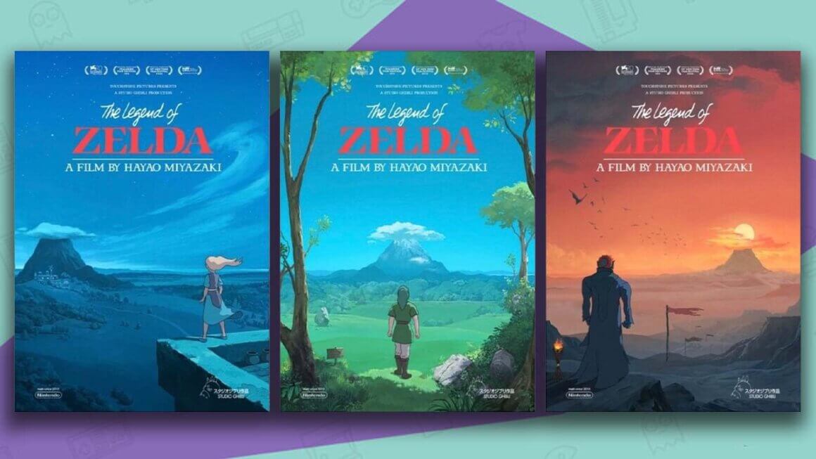 Images Matthew Vince created to show what Zelda would be like as a Studio Ghibli movie