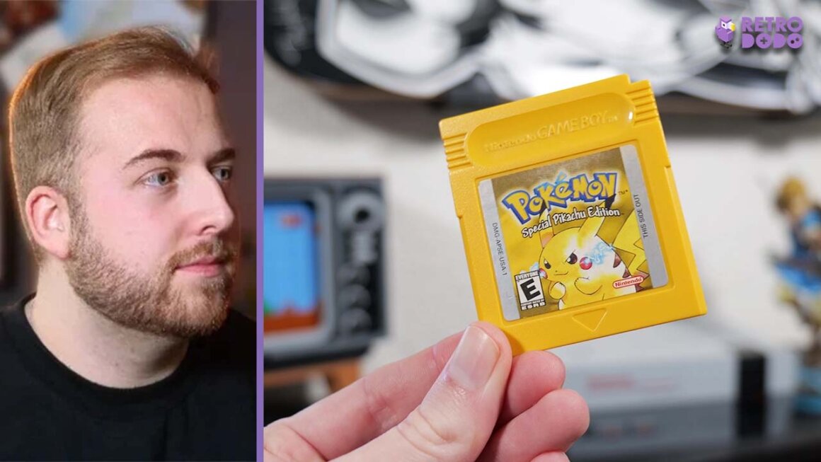 Tiro en la cabeza de Brandon (izquierda) Cartucho amarillo de Pokémon (derecha)