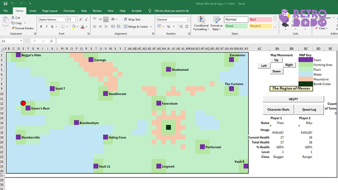 Fallout But In Excel map