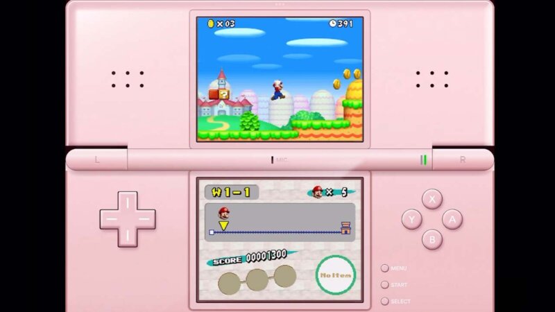 Ipad Delta Emualtor showing Mario NDS game