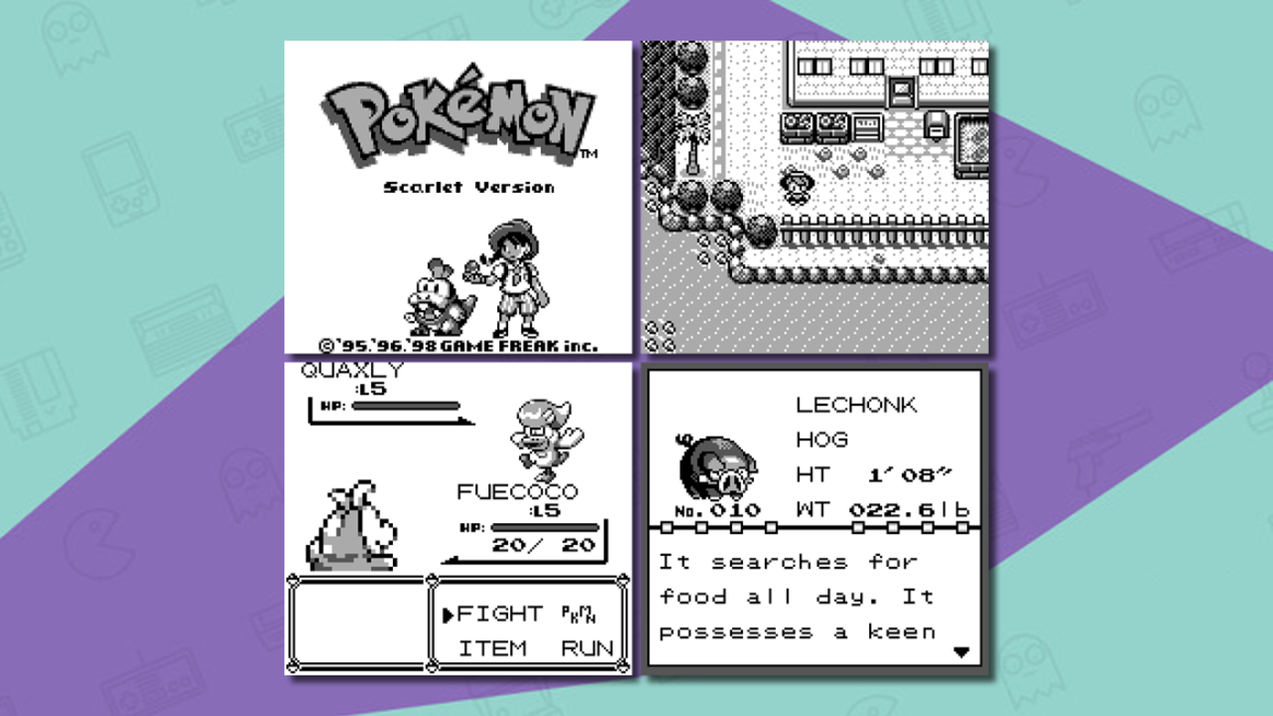 Pokémon Scarlet Game Boy Demake screenshots