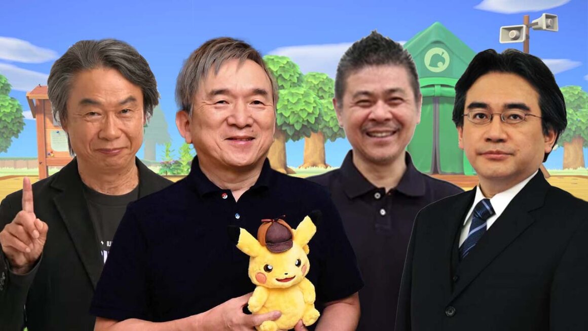 Shigeru Miyamoto, Tsunekazu Ishihara, Shigesato Itoi, and Satoru Iwata