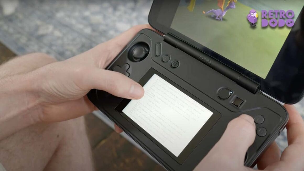 Spyro playing with a guide underneath