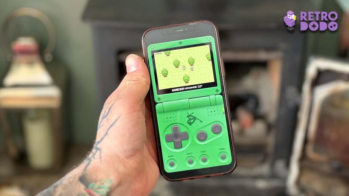 A screenshot of Bridge Quest for the GBA on Seb's phone
