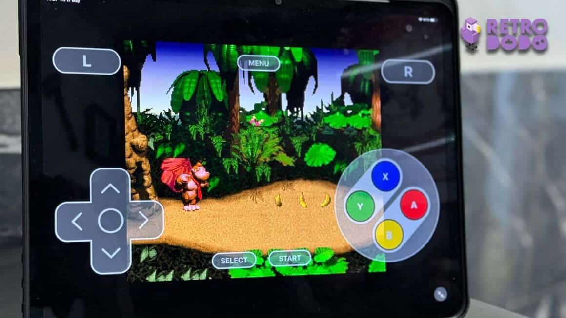 Donkey Kong Country on an iPad 