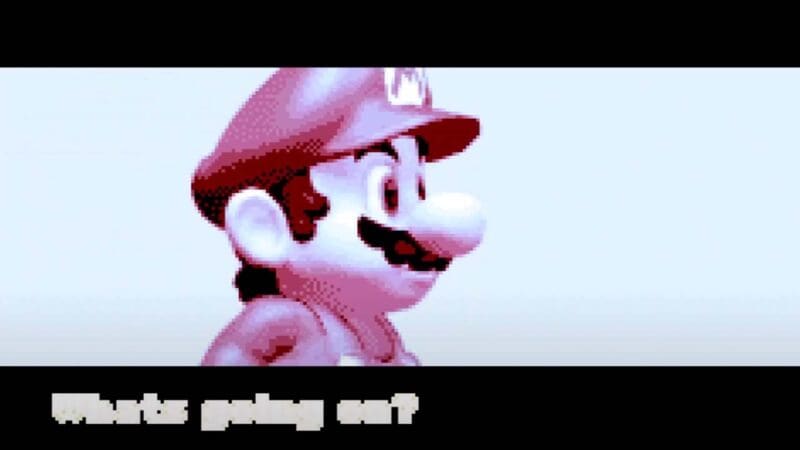 Image of Mario from an early cutscene for Mario vs Donkey Kong