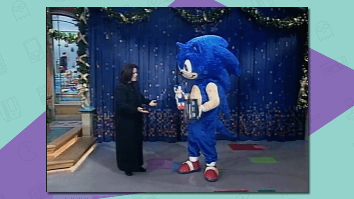 Sonic con la presentadora Rosie O'Donnell