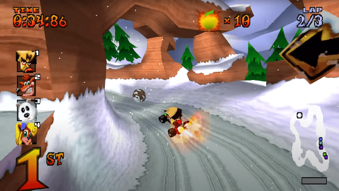 Crash Team Racing Widescreen 60fps gameplay of Neo Cortex