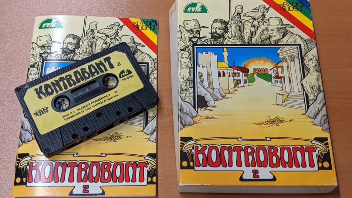An image of Kontrabant 2 tape and manual for the ZX Spectrum