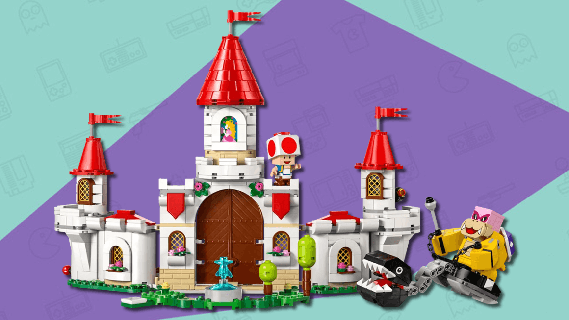 Битката на LEGO Марио с Рой в замъка на Праскова