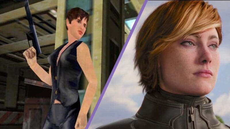 Joanna Dark then and now in the Perfect Dark reboot