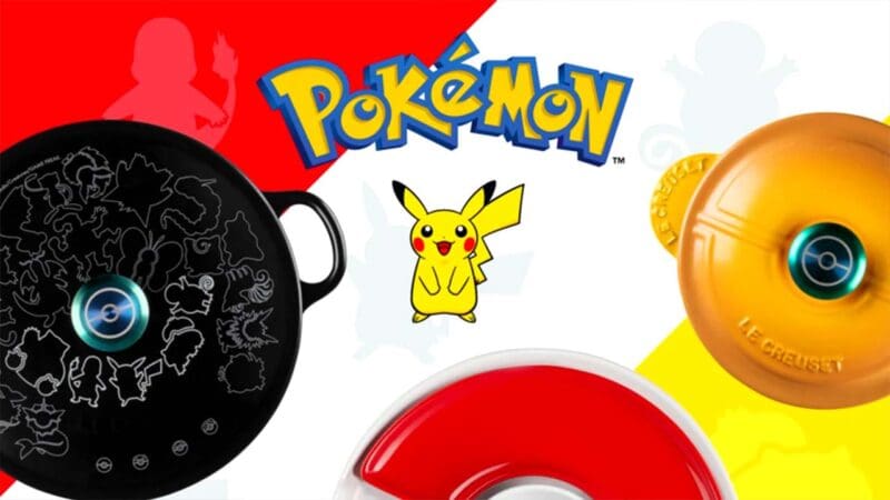A selection of cookware from the Pokémon X Le Creuset collaboration