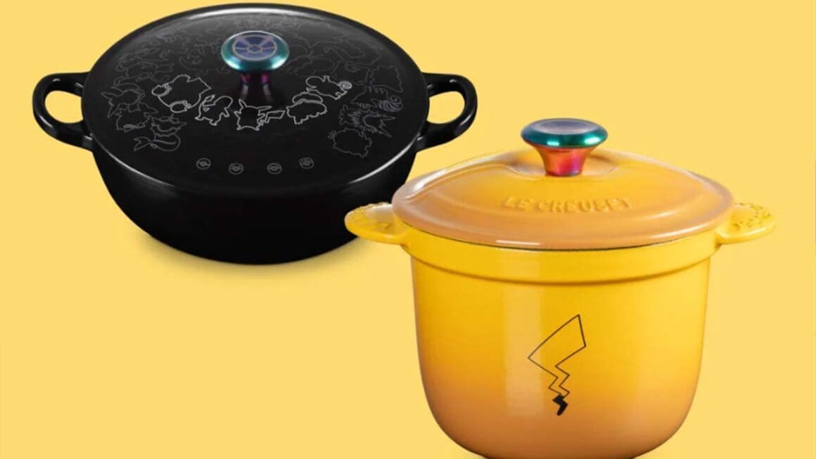 Pokémon Marmite pot and Pika pot from Le Creuset