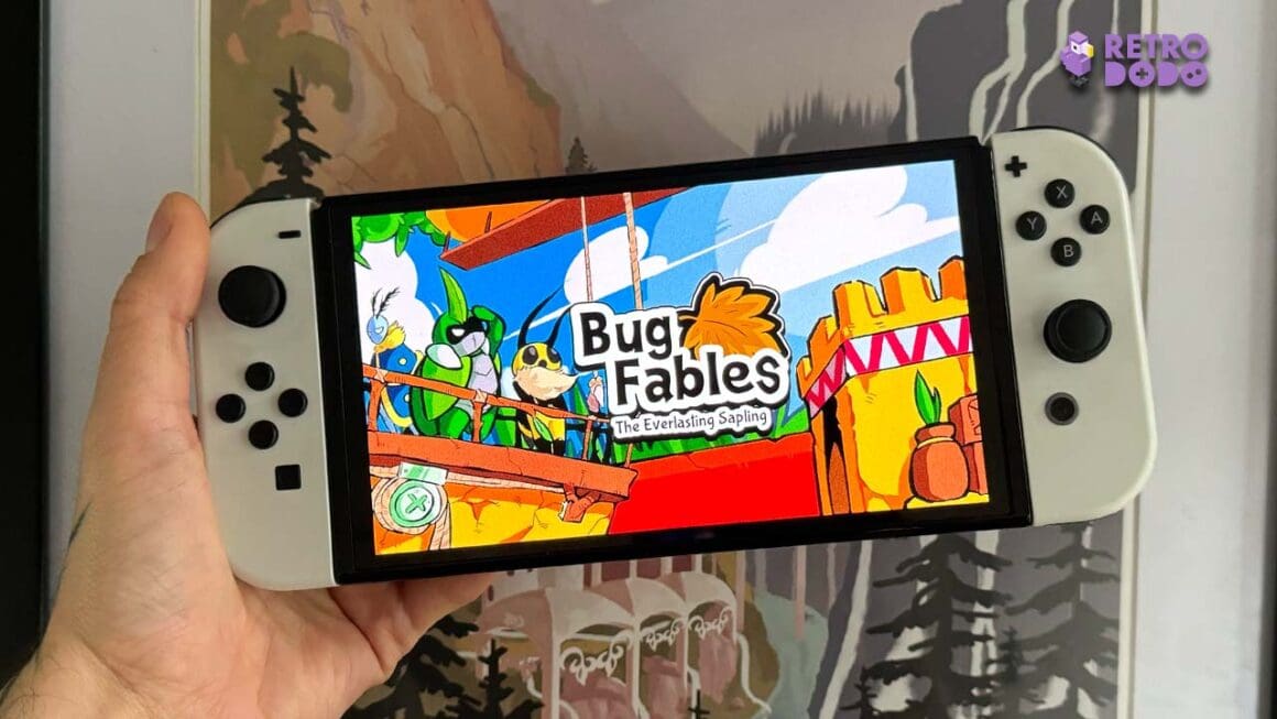 The opening sreen to bug Fables: The Everlasting Sapling on Seb's Switch