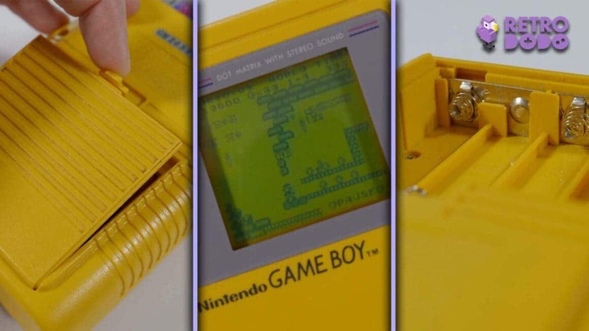 The fixed components on the Game Boy in close up