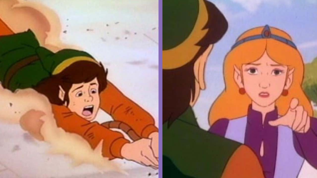 Two clips from the Legend Of Zelda cartoon