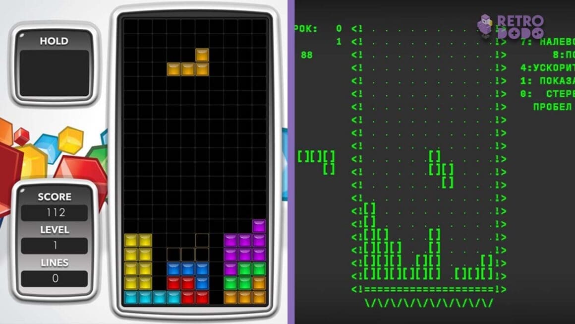 New and old versions of Tetris