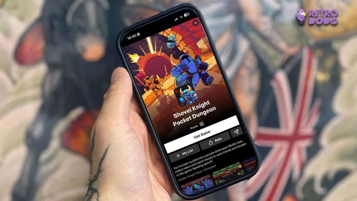 Netflix game info page for Shovel Knight Pocket Dungeon