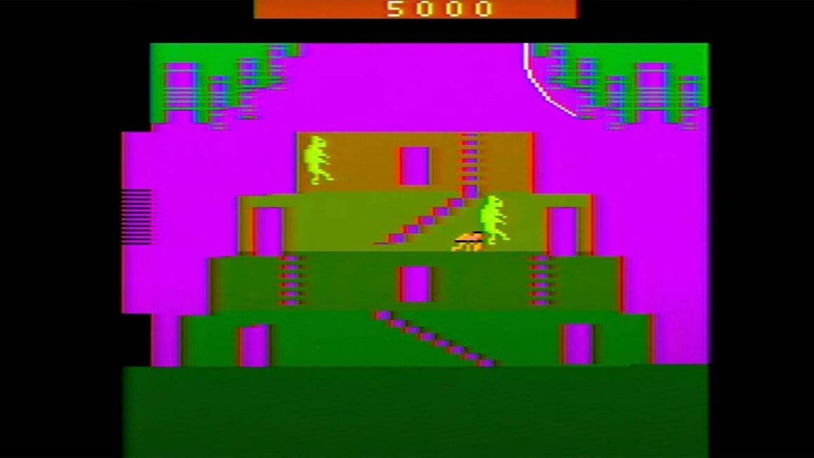 A still of the gameplay for Atari 2600 game Tarzan