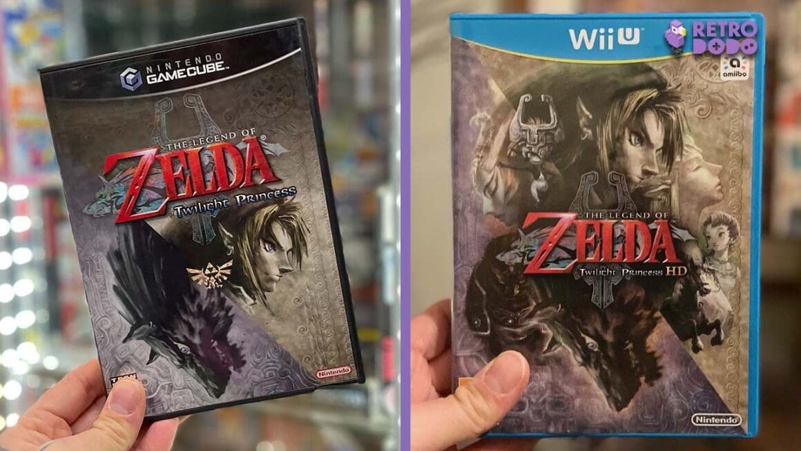 Seb's copies of Twilight Princess for the GameCube and Wii U