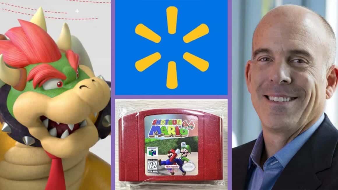 Images of Doug Bowser, bowser, and the Walmart logo with a rom hack underneath