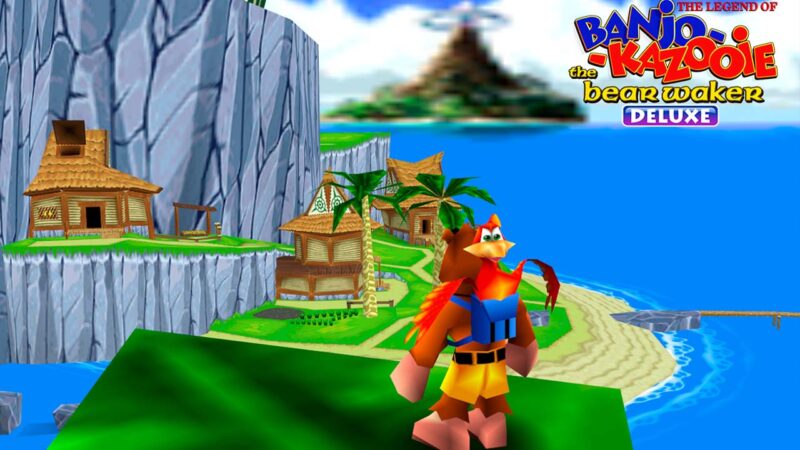 Image of Banjo & Kazooie looking out over outset island